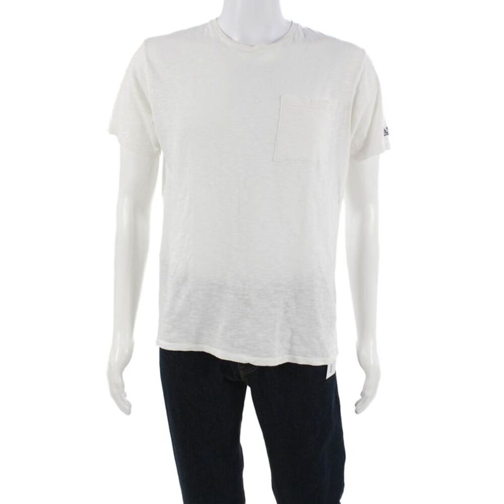 MC2 Saint Barth Mens White Cotton Crew Neck Short Sleeve T-Shirt Beach Size M